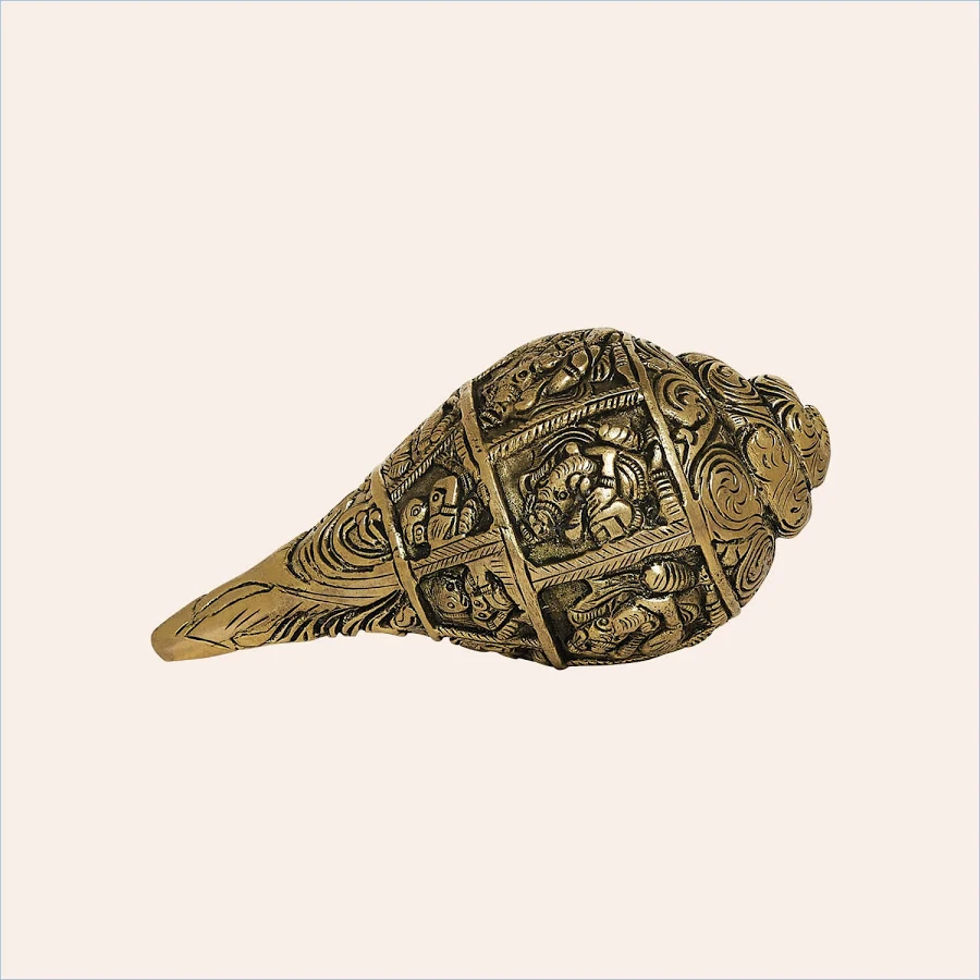 Hand-carved brass decorative artwork