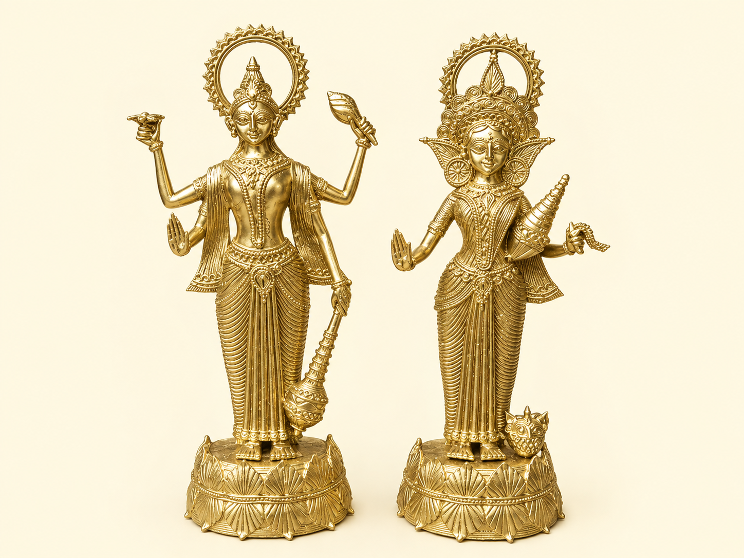 Dokra Vishnu & Lakshmi Pair