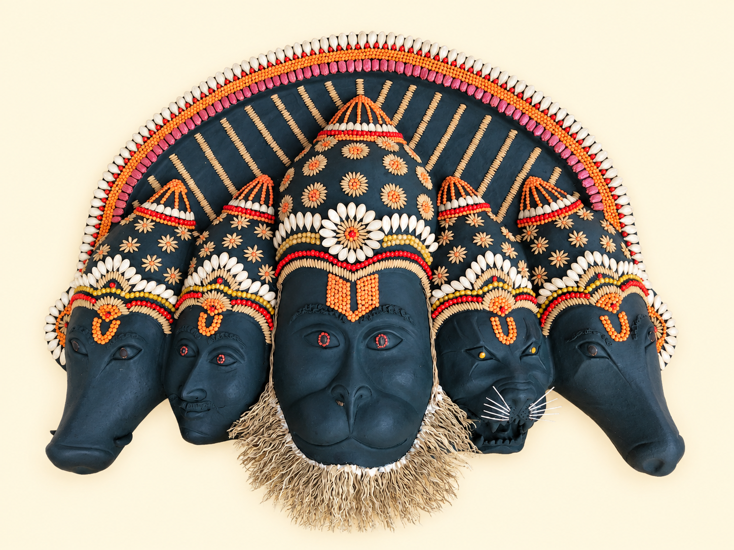 Panchmukhi Hanuman Chhau Wall Hanging