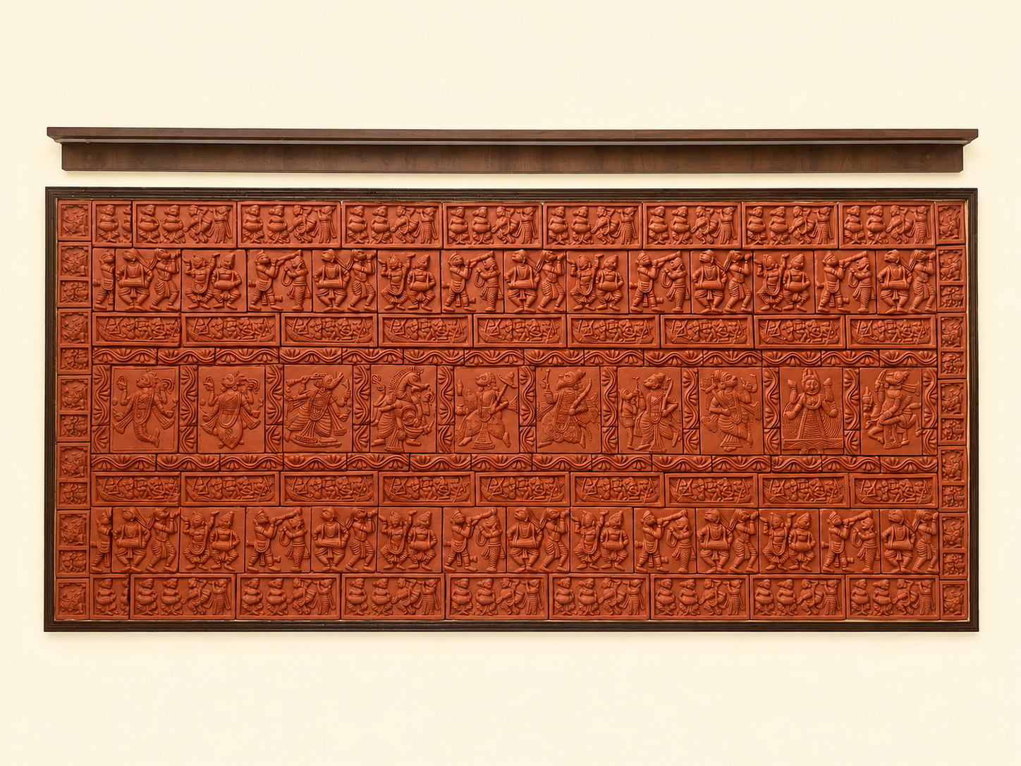 Terracotta Relief Wall Mural